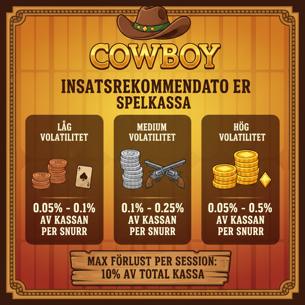 Bankroll-hantering för Le Cowboy med konkreta insatsrekommendationer