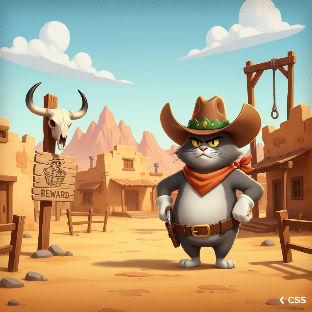 Le Cowboy slot recension 2026 - Smokey cowboy-katten med revolver i Wild West-miljö