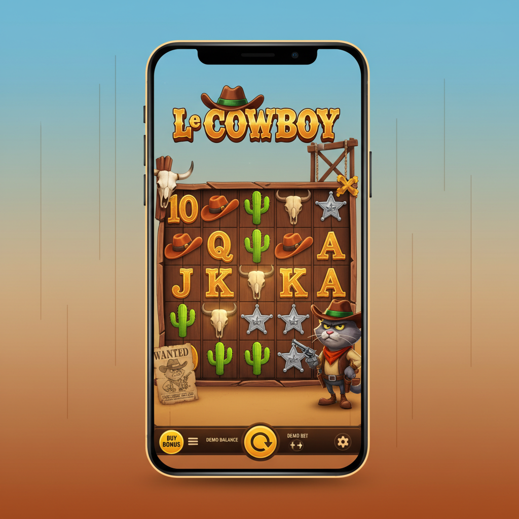Le Cowboy på en smartphone-skärm – mobilversion för Sverige