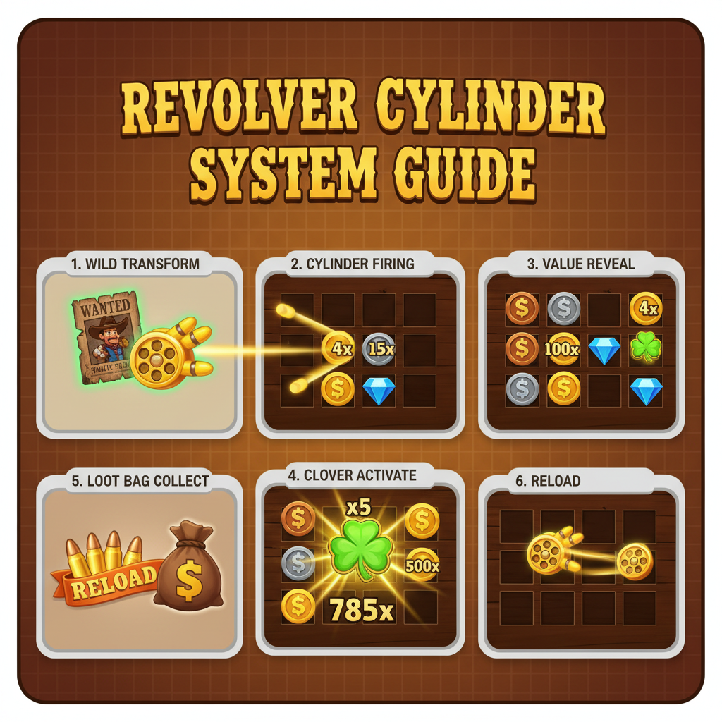 Komplett guide till Revolver Cylinder-systemet i Le Cowboy med alla faser förklarade