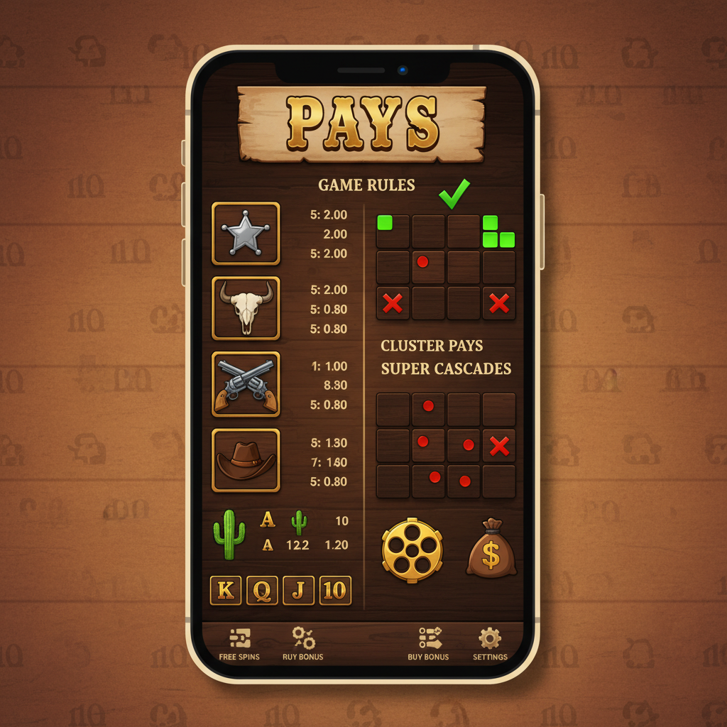 Le Cowboy – vinsttabell på mobil