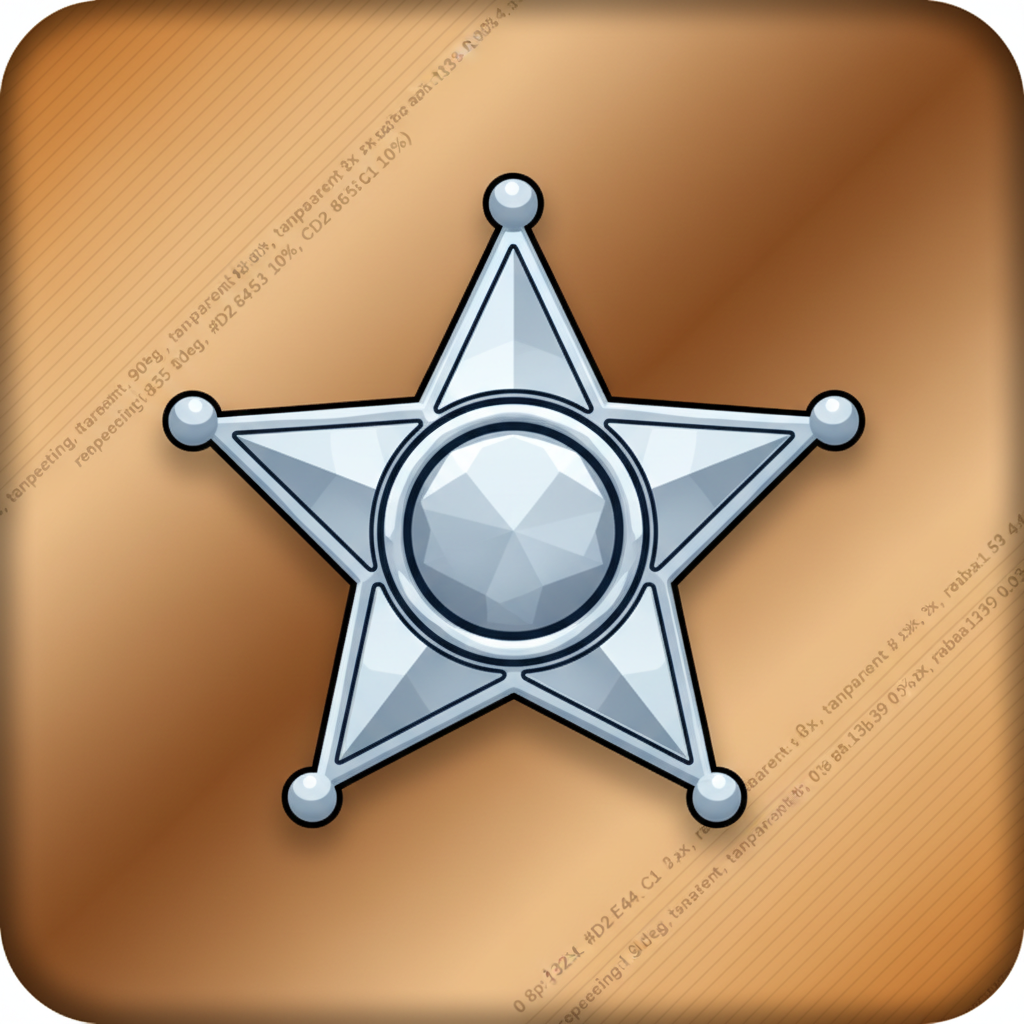 Sheriff-stjärna i Le Cowboy — betalar 400x maximum